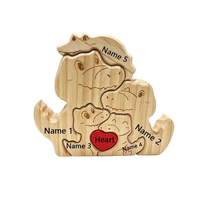 Wood Croc Family Puzzel
