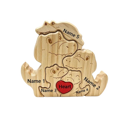 Wood Croc Family Puzzel