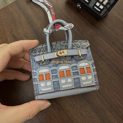 Birkin Geïnspireerde Mini Handtas - Platina Tas Charme