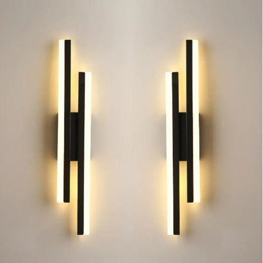 Minimalistische Noordse Lineaire LED Wandlamp – Drie Kleuren Dimbaar