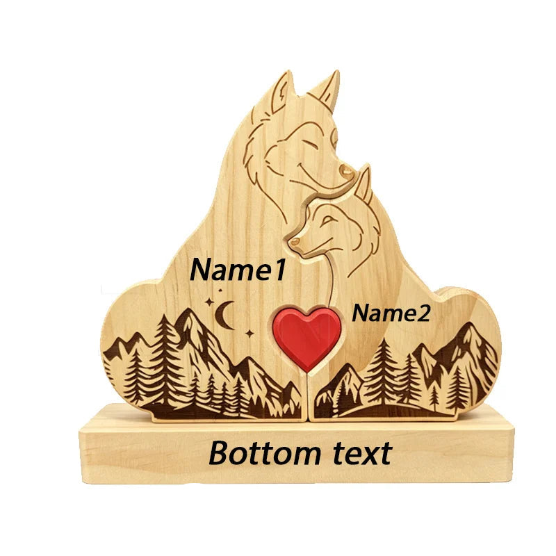 Wood Fox Family Puzzel
