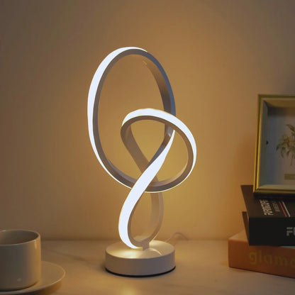 Moderne Spiraal Infinity Dubbele Helix LED Bureau