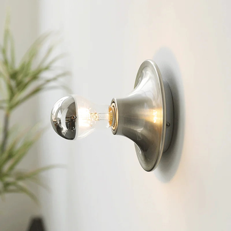 Retro Keramische Wandlamp - Gele Porseleinen E27 Lampvoet