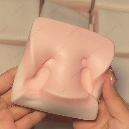 Roze Dubbelzijdige Rijstcake Squishy - Slow Rebound Anti-Stress