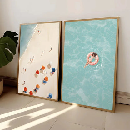 Strand & Zee Canvas Poster - Tropische Wanddecoratie Print
