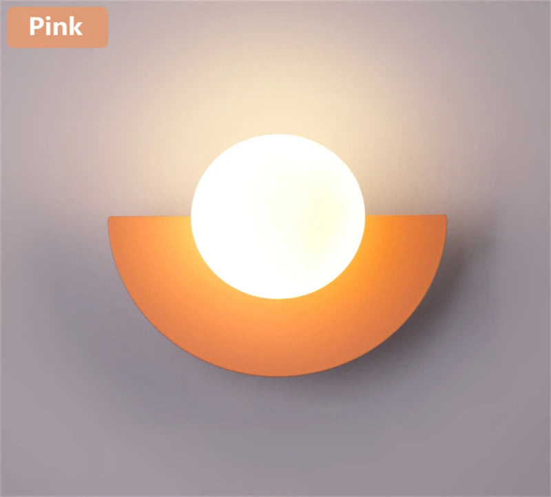 Moderne Halve Cirkel LED Wandlamp - Matglazen Bol Wandlamp