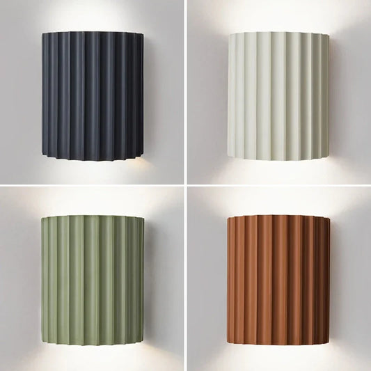 Moderne Geribbelde Hars LED Wandlamp - Scandinavisch Armatuur