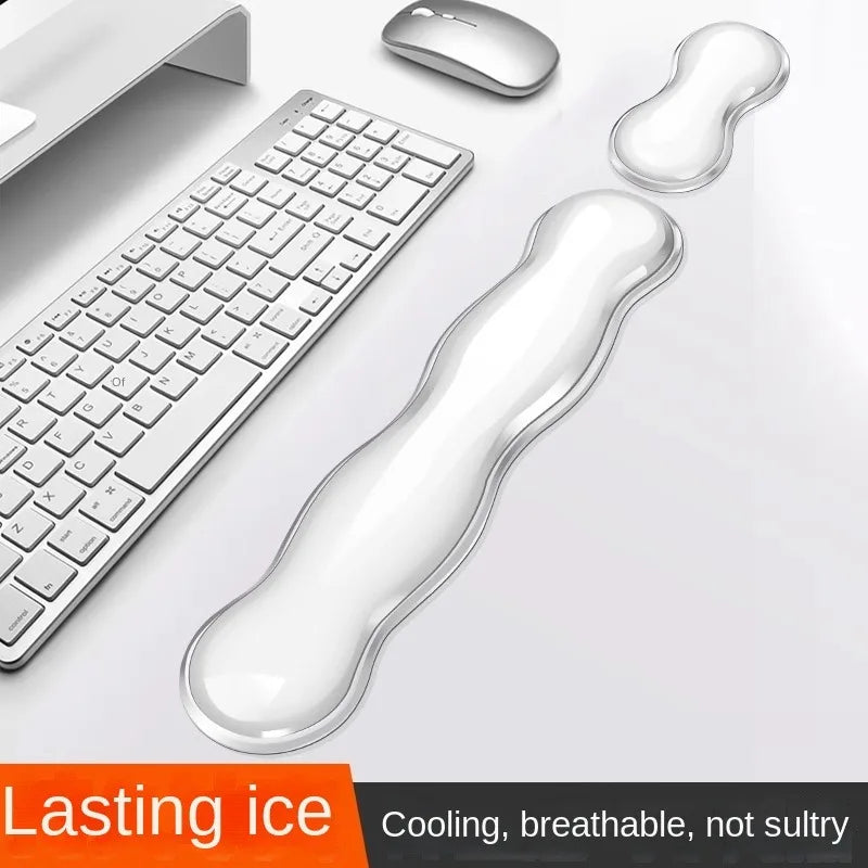 Koelende Gel Toetsenbord en Muis Polssteun Set - Ergonomische Steun
