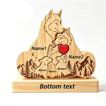 Wood Fox Family Puzzel