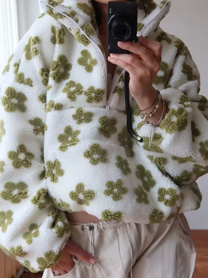 Sofia Bloemen Fleece Trui