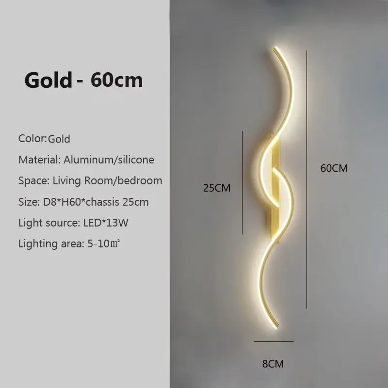 Moderne LED Wandlamp Minimalistische Led Verlichting Slaapkamer Bedlamp Lang Strip Wandlampen Woonkamer Bank Binnenverlichting