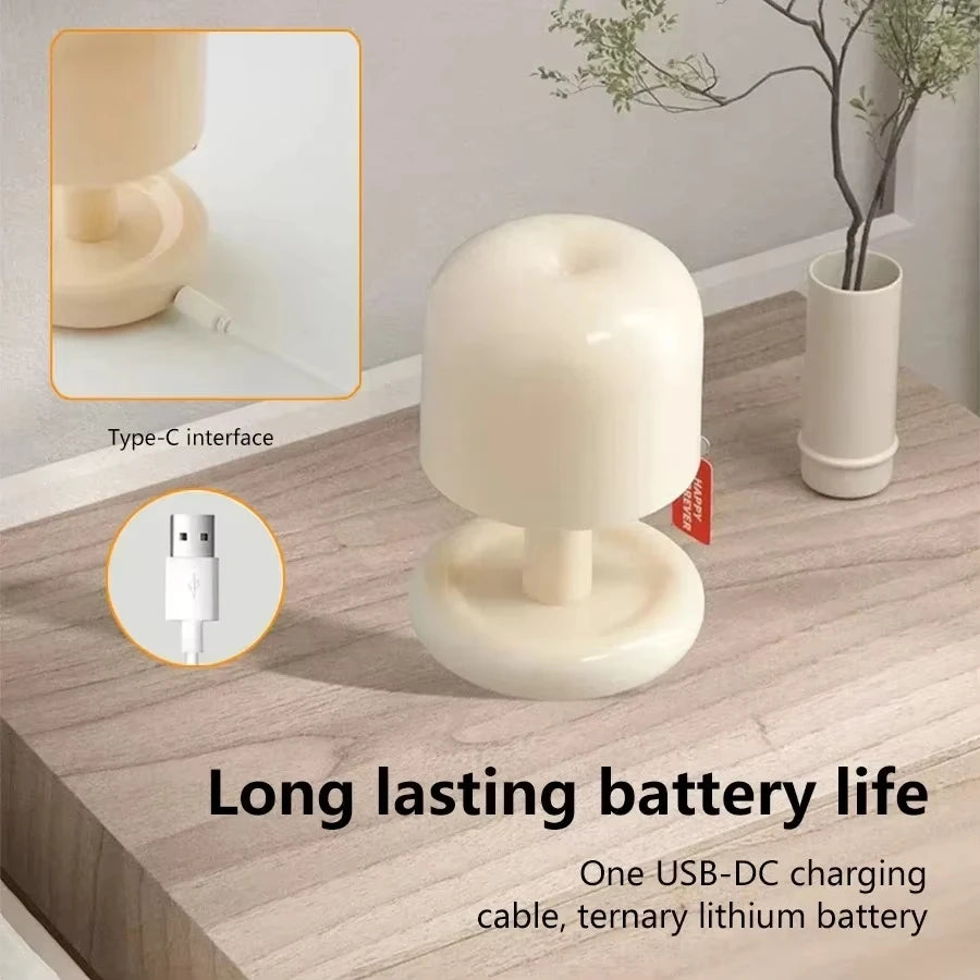 Mini Sunset Paddestoel LED Nachtlamp | USB Oplaadbare Tafellamp