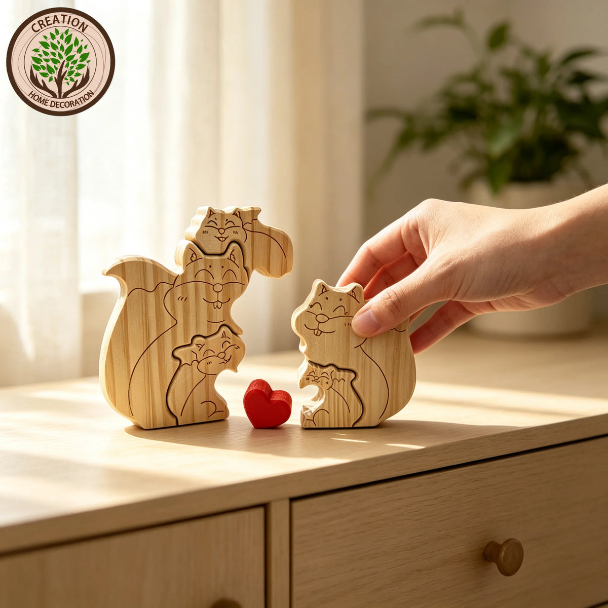 Wood Squirrel Family Puzzel