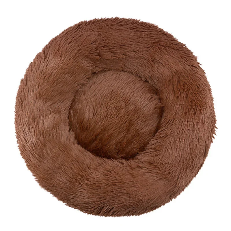 Kalmerende Pluche Hondenmand - Ronde Donut Dierenmand