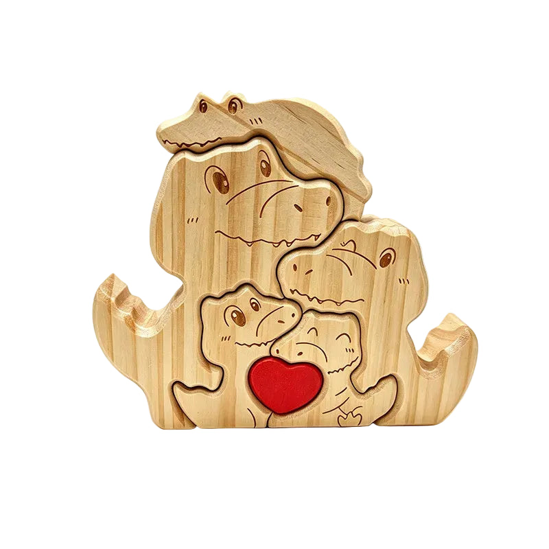 Wood Croc Family Puzzel