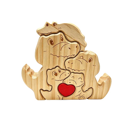 Wood Croc Family Puzzel