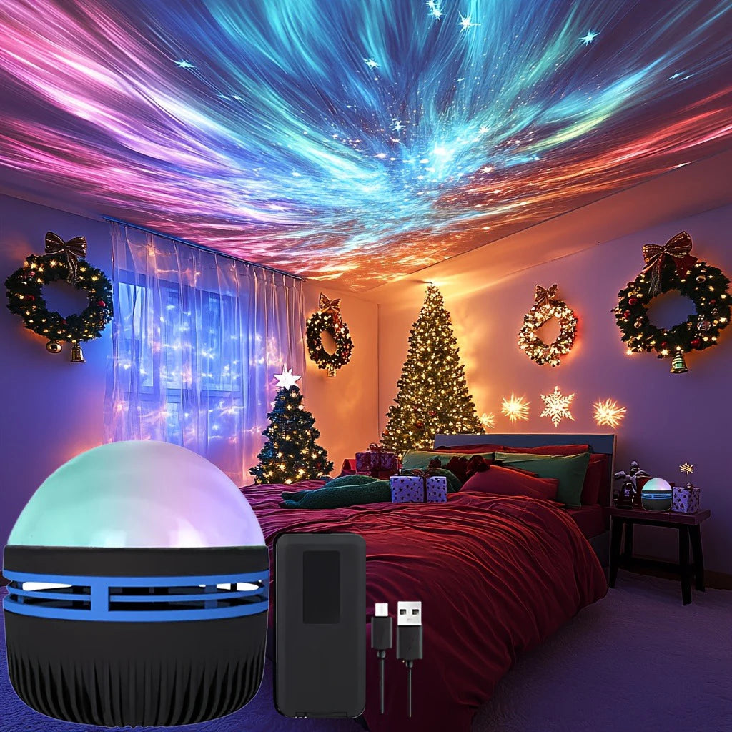 RGB LED Galaxy Projectielamp | 2-in-1 USB Sterrenprojector