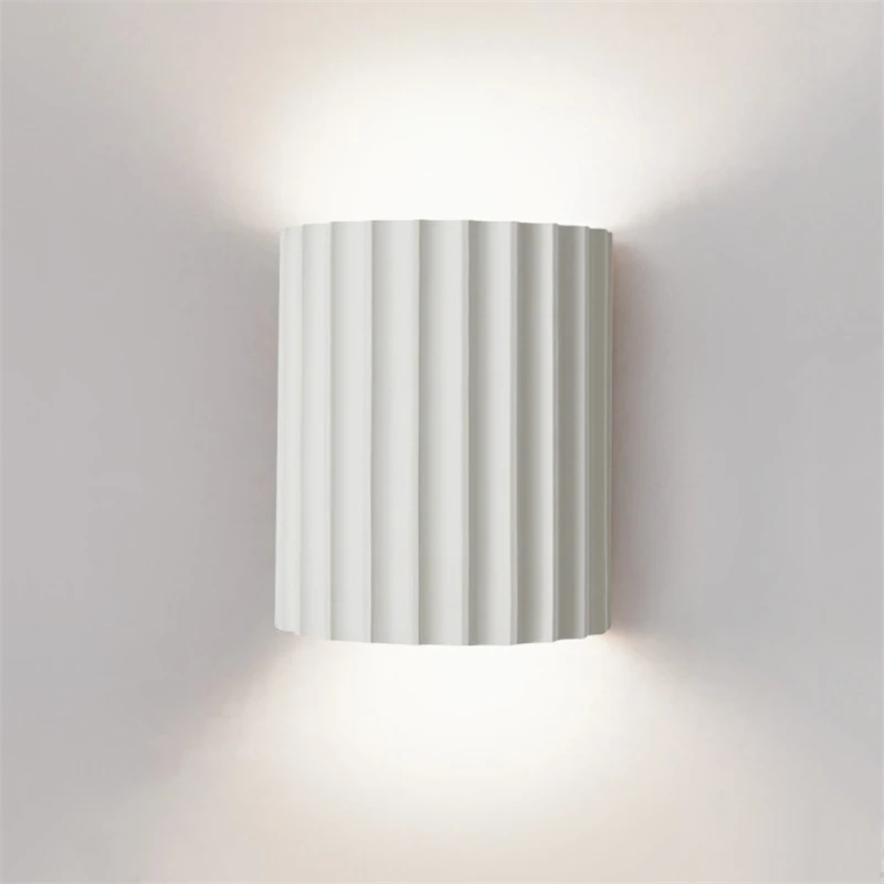 Moderne Geribbelde Hars LED Wandlamp - Scandinavisch Armatuur