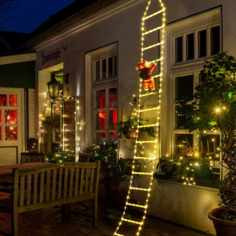 LED Kerstman Klimladder Verlichting