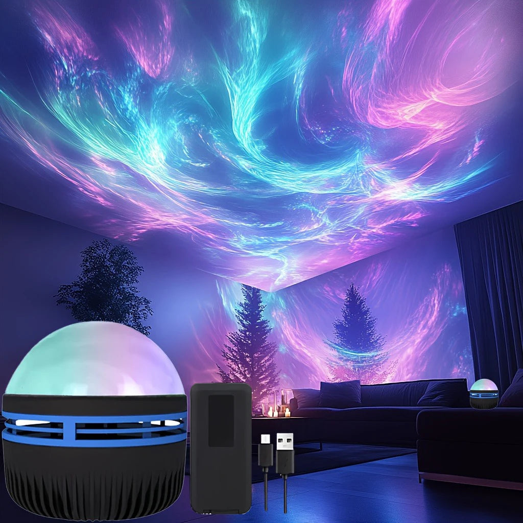 RGB LED Galaxy Projectielamp | 2-in-1 USB Sterrenprojector