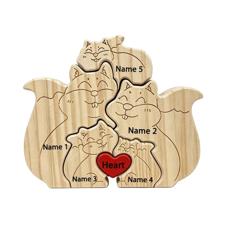 Wood Squirrel Family Puzzel