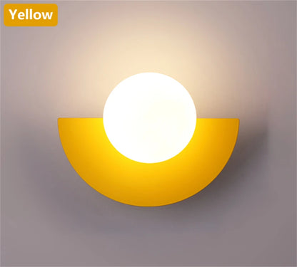Moderne Halve Cirkel LED Wandlamp - Matglazen Bol Wandlamp