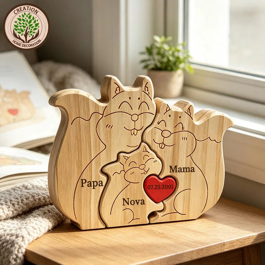 Wood Squirrel Family Puzzel
