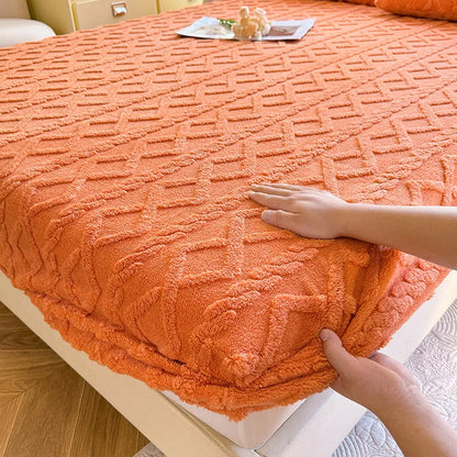 Warm Koraalfleece Winter Hoeslaken - Zacht Elastisch Hoeslaken
