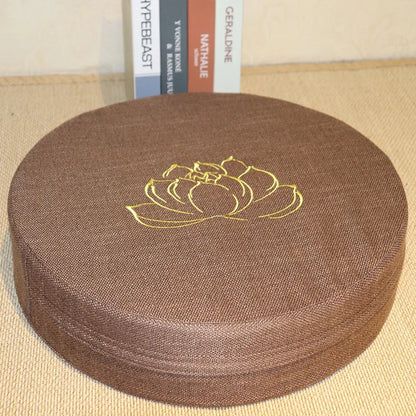 40x6cm Yoga Meditatie Linnen Kussen Stevig Lotus Textuur Meditatie Kussen Rugsteun Kussen Tatami Mat Afneembaar Wasbaar