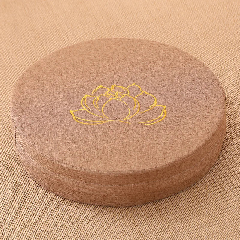40x6cm Yoga Meditatie Linnen Kussen Stevig Lotus Textuur Meditatie Kussen Rugsteun Kussen Tatami Mat Afneembaar Wasbaar