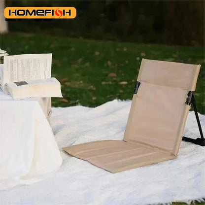 Inklapbare Grondstoel voor Strand & Camping - Met Rugsteun