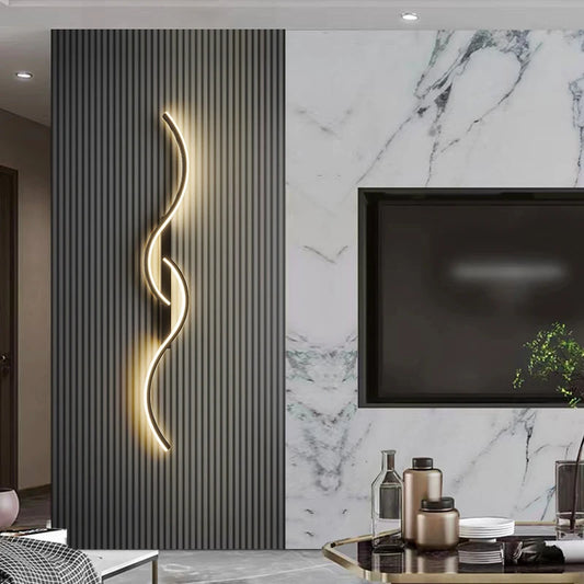 Moderne S-Vormige LED Wandlamp – Minimalistische Accentverlichting voor Binnen