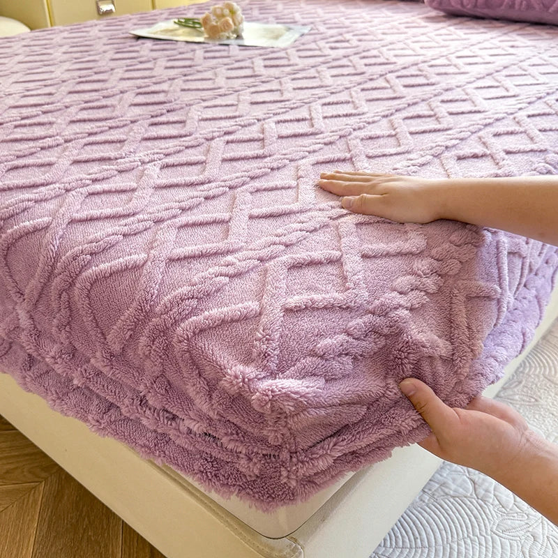 Warm Koraalfleece Winter Hoeslaken - Zacht Elastisch Hoeslaken