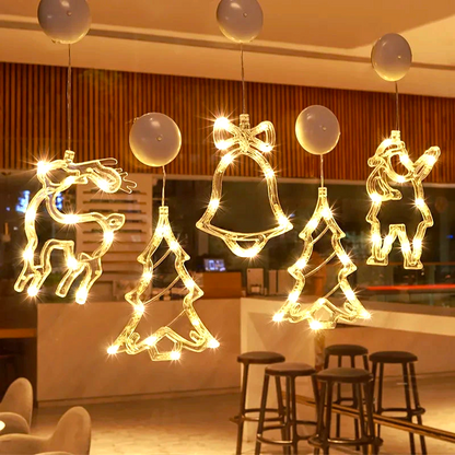 LED Kerst Raamhangers met Verlichting