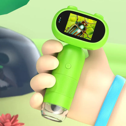 Handheld Digitale Microscoop voor Kinderen - 1000x Vergroting, 2" IPS Scherm, Muntverzamelaars Tool