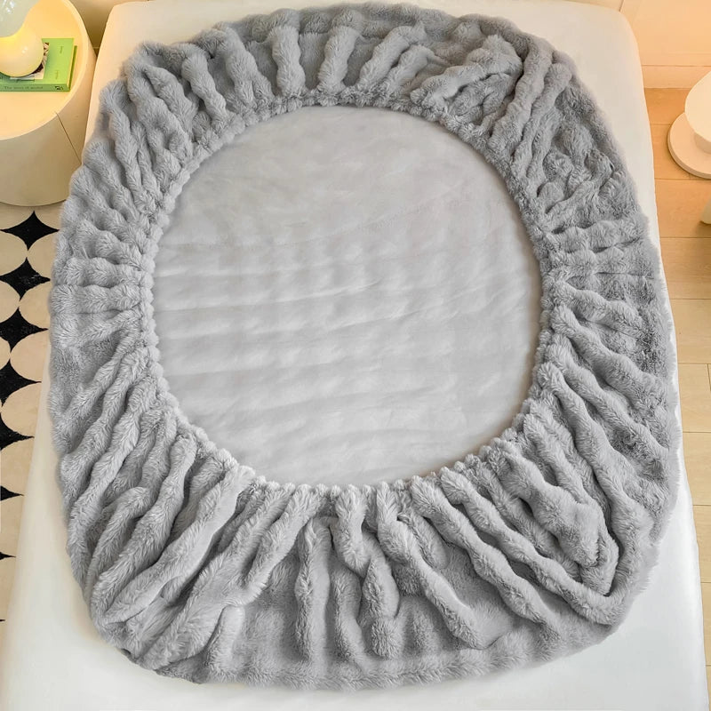 Dikke Pluche Fleece Winter Hoeslaken - Warm Elastisch Hoeslaken
