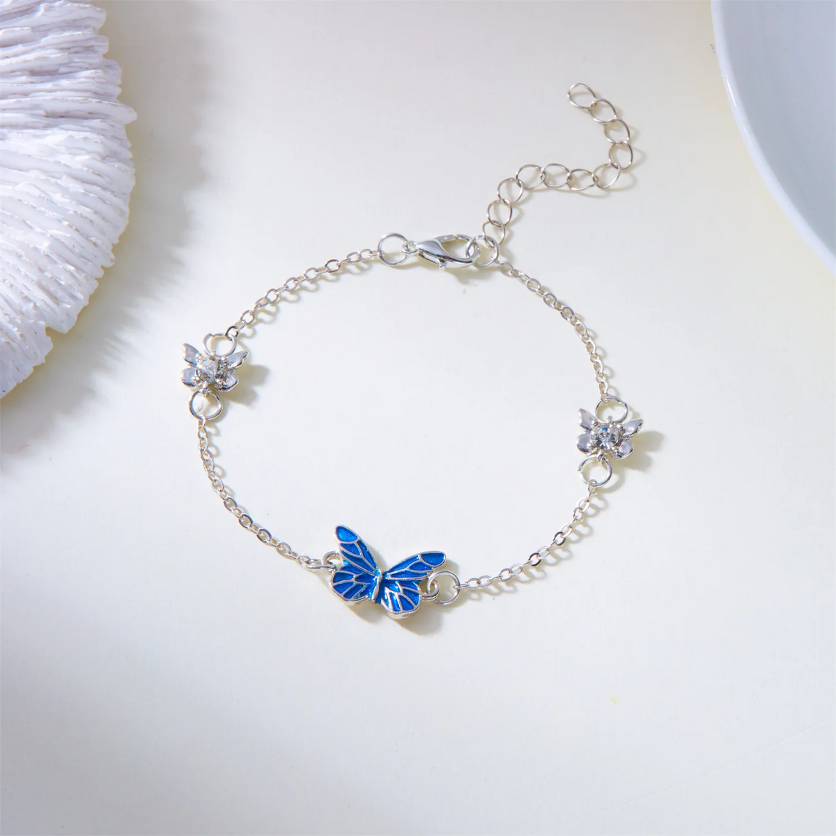 Set van Gloeiende Vlinder Ketting en Armband