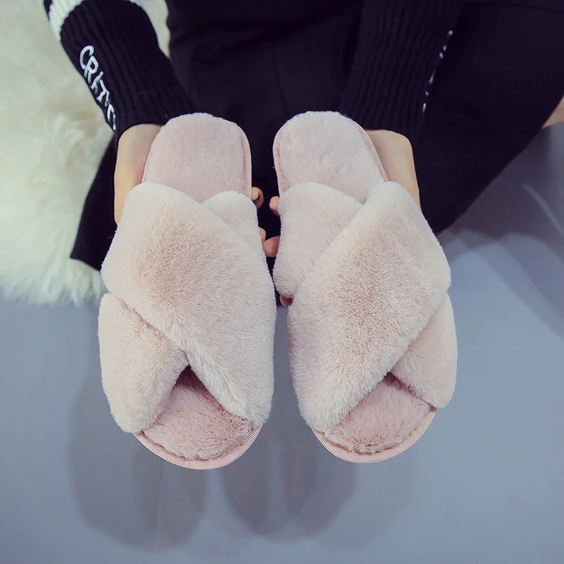 Warme Knusse Kruisband Pantoffels