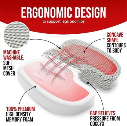 Ergonomisch Geheugenschuim Zitkussen - Orthopedisch Stoelkussen