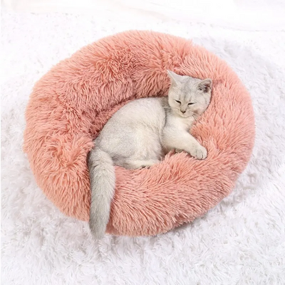 Kalmerende Pluche Hondenmand - Ronde Donut Dierenmand