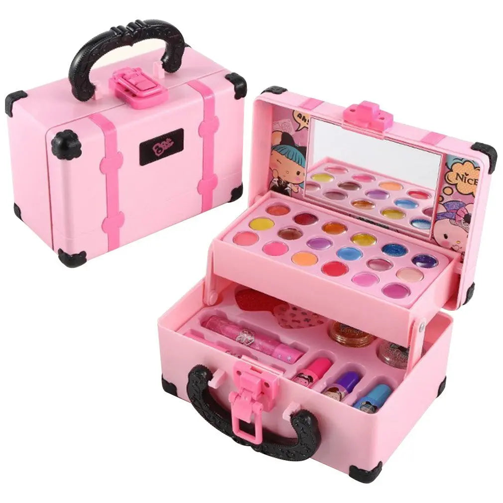 Prinsessen Make-up Speelset voor Kinderen - Veilige, Niet-Toxische Cosmetica Kit met Lippenstift & Oogschaduw