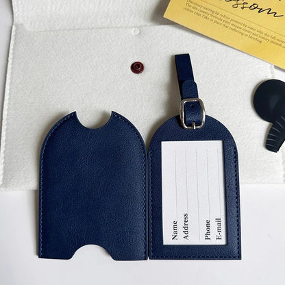 Personaliseer initialen bagagelabel op maat LOGO letter mannen vrouwen koffer naam bagagelabel PU vliegtuig labels reisaccessoires