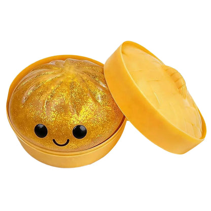 Glitter Bun Fidget Toy Kawaii Dumpling Squeeze Dough Ball Desk Toy Viral Fall 2026 Gift Stress Relief