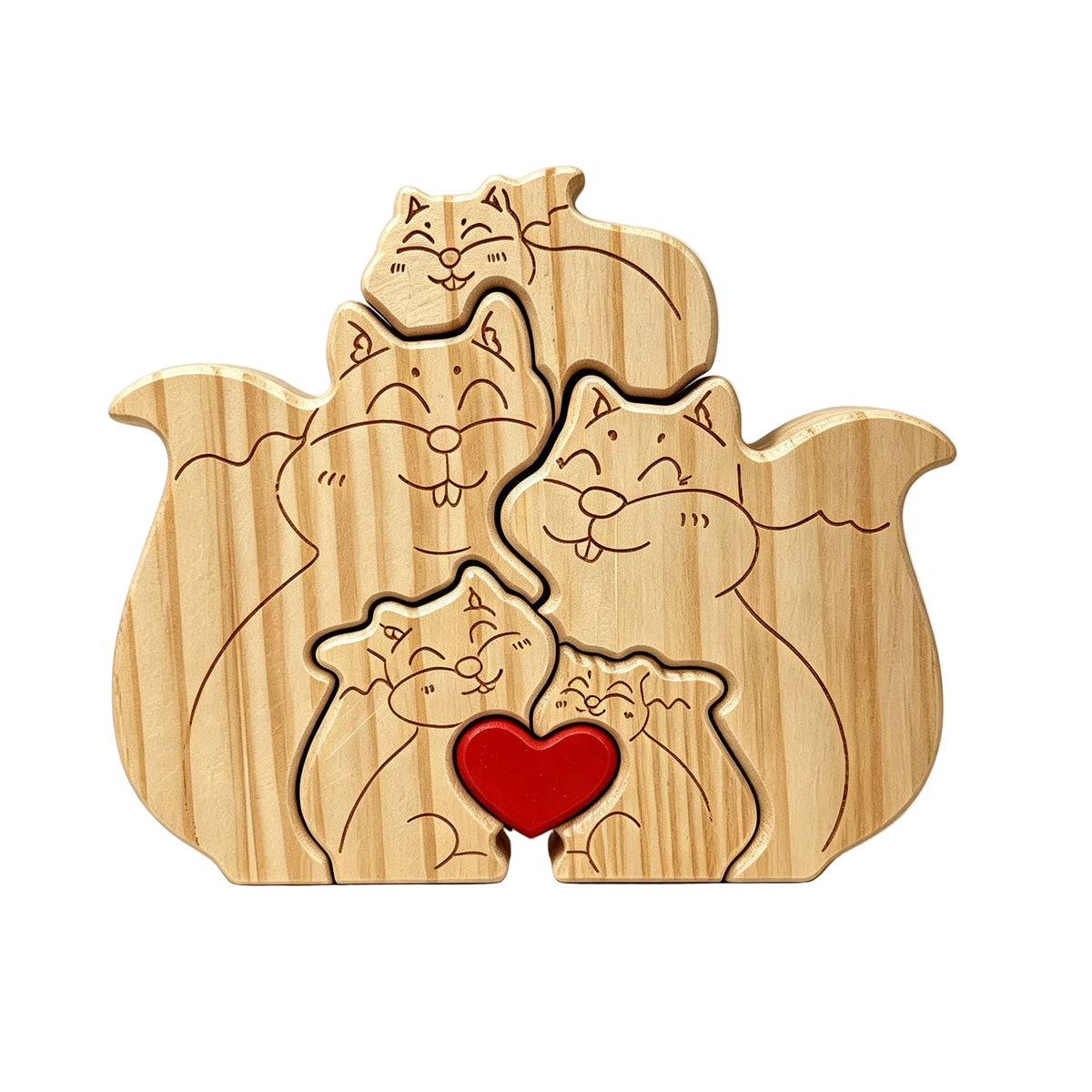 Wood Squirrel Family Puzzel