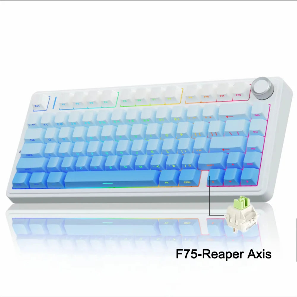 AULA F75 75% Draadloos Mechanisch Toetsenbord - Gasket Mount Hot-Swap