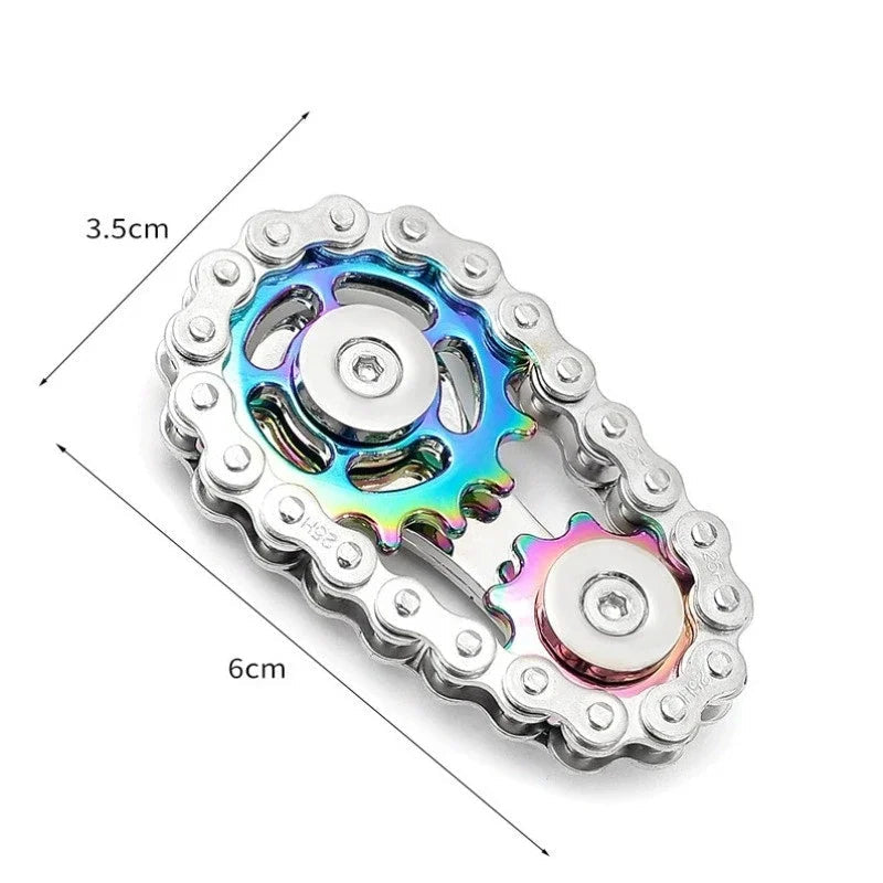 Metalen Ketting & Tandwiel Fidget Spinner