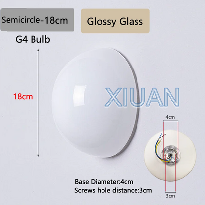 French Bauhaus Glass Wall Sconce - G9 & G4 Milky Glass Globe | Shop