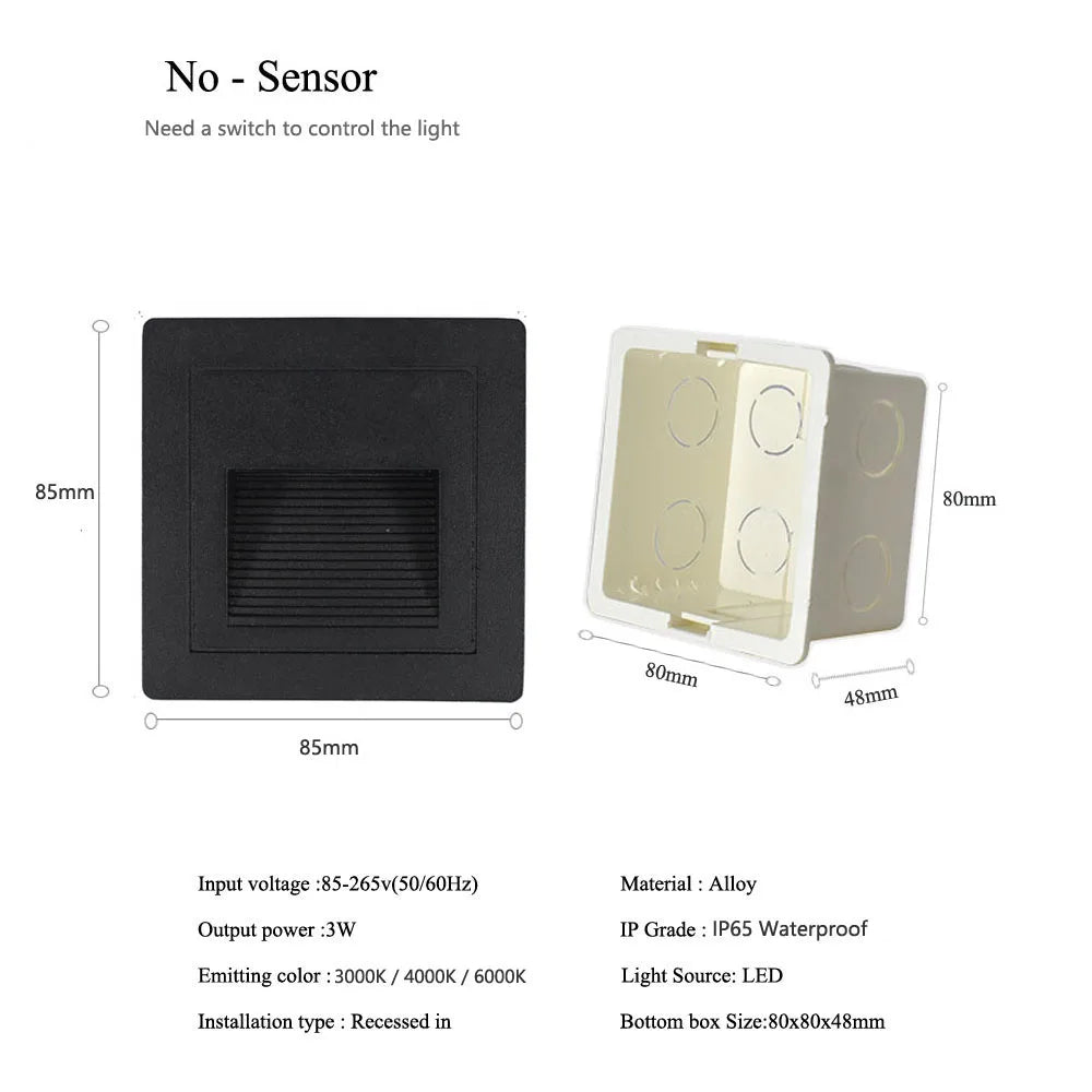 IP65 Waterdichte LED Traplamp | Inbouw Stapverlichting