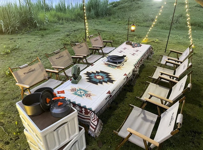 Boho Zuidwestelijke Geweven Plaid met Kwastjes