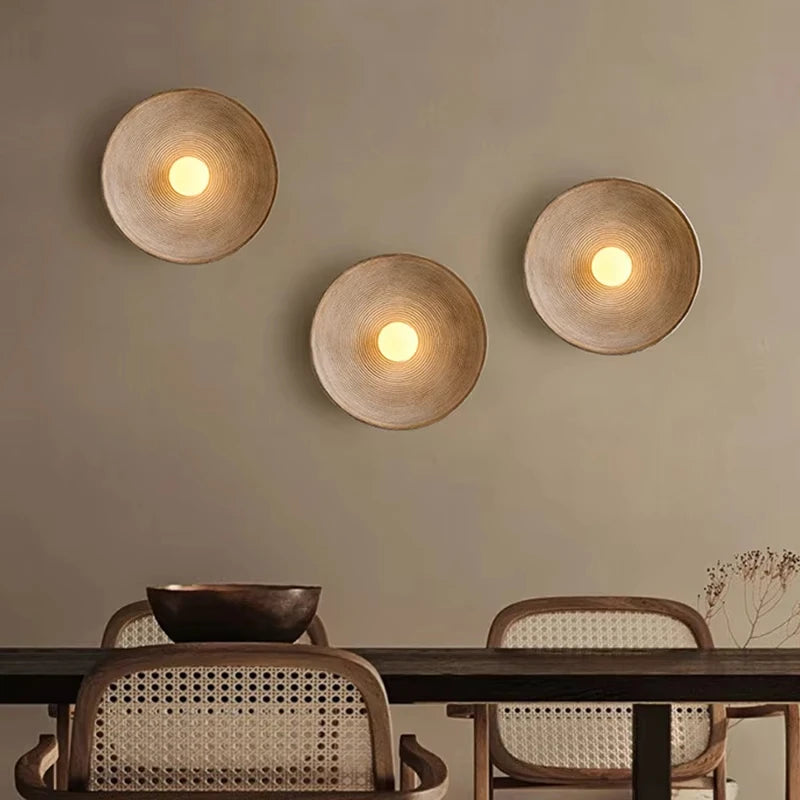 Retro Japanse LED Wandlamp | Moderne Gipsen Accentverlichting